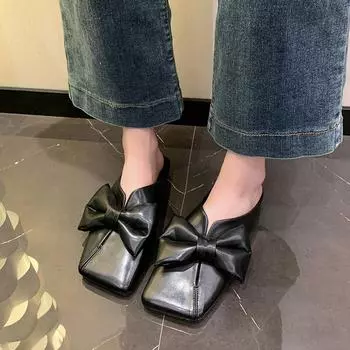 2024 New Retro Women Shoes Summer Flat Slippers Leather Sandals Fashion Zapatillas Casa Mujer Sapatos Femininos 35 бежевый