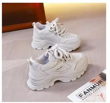 2024 New Spring/Summer New Design with Thick Soles Casual White Flat Shoes for Women 40 чёрный