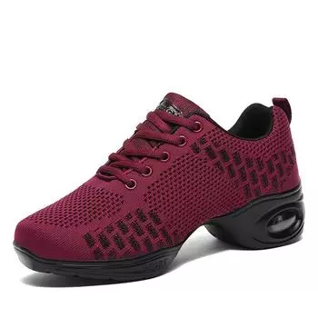 2024 new thick sole increase mesh surface breathable women s shoes large size casual non-slip dance walking vulcanized shoe 35
