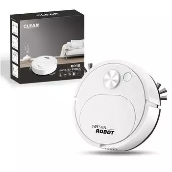 2024 NEW USB Sweeping Robot Vacuum Cleaner Mopping 3 In 1 Smart Wireless 1500Pa Dragging Cleaning Sweep Floor for Home Office чёрный