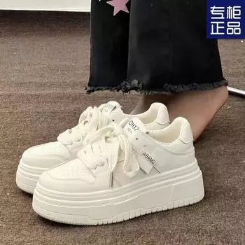 2024 new Zhao Ruth with the same versatile original shoes platform white shoes white shoes women s tide versatile niche board shoes 35 белый