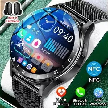 2024 NFC Смарт-часы Женские 390*390 Экран GPS Движение Трек Спортивные Часы Женские Магнитная Зарядка Bluetooth Вызов ЭКГ Смарт-часы Silicon чёрный