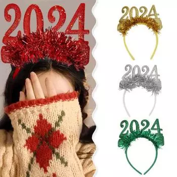 2024 новогодняя вечеринка, модная повязка для волос, удобный, идеально подходящий головной убор для красивого украшения волос