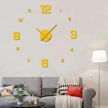 2024 Новые 3D Акриловые Зеркальные Настенные Часы Наклейки Модные DIY Кварцевые Часы Часы Украшения Дома Наклейки Для Гостиной Домашний Декор