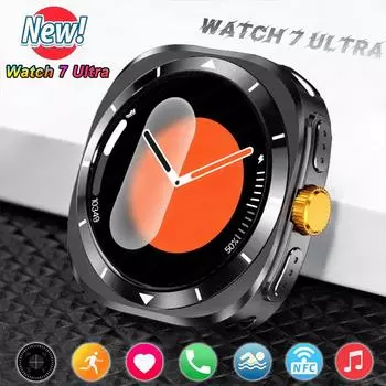 2024 Новые NFC-часы F7 Ultra Bluetooth Call Smart Watch Мужские AMOLED-экраны Многофункциональные спортивные фитнес-трекеры Женские умные часы для здоровья