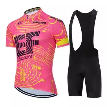 2024 Pro Men Short Sleeve Jersey Sets Ropa Ciclismo Hombre Summer Cycling Clothing Triathlon Bib Shorts Suit Bike Uniform XS
