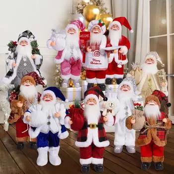 Рождественский декор для дома Navidad Party Decorations Рождественские украшения Санта-Клаус Doll с подарочными пакетами C