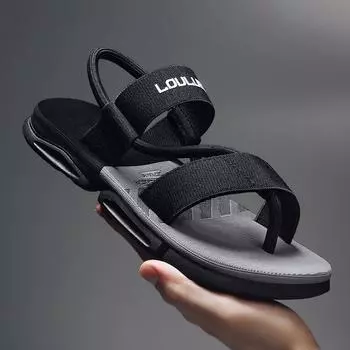 2024 Sandals Men Hombre Gladiator Sandals for Male Summer Roman Beach Shoes Men Flip Flops Slip on Flats Slippers Slides 39 синий
