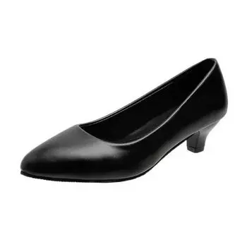 2024 Spring Fall Stylish and comfortable mid-heel pointed toe women s single shoes 34