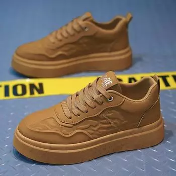 2024 spring men s platform trend casual shoes new inner height increase versatile board shoes running sports men s shoes 39