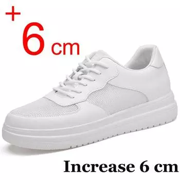 2024 Summer Elevator Shoes Mesh Men Sneakers Hidden Heels Heightening Shoes For Male Wedges Insole 6CM 8CM Casual Height Shoes 39