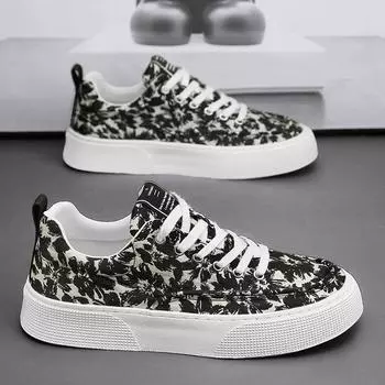 2024 Summer Men s New Breathable Canvas Shoes, Sports and Leisure Board Shoes 40 чёрный