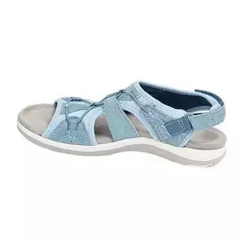 2024 Summer New Round Head Breathable Casual Sandals Foreign Trade Large Size Flat Beach Sandals 35 белый