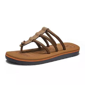 2024 Summer New Sandals, Men s Anti slip Outer Wear EVA Slippers, Men s Leisure Beach Flip Flops 40 чёрный