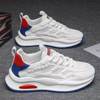 2024 summer new sports shoes men s casual Korean version breathable low-top trend white shoes youth running shoes tide 39