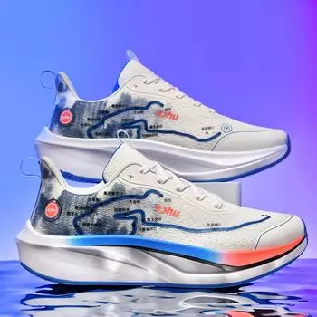 2024 summer new sports shoes men s shoes high quality Guochao carbon board running shoes men s casual versatile fashion shoes 39