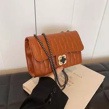 2024 summer new trend personalized commuter bag casual niche small square bag this year popular beautiful messenger bag чёрный