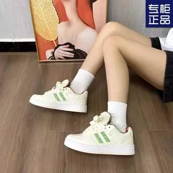 2024 summer new versatile niche original same beige platform bread shoes women s fashion trendy casual board shoes women 35