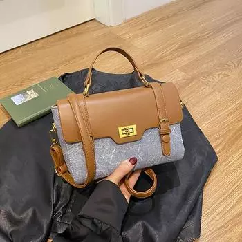 2024 Trendy Embossed Shoulder Messenger Bag - High-End Niche Fashion белый