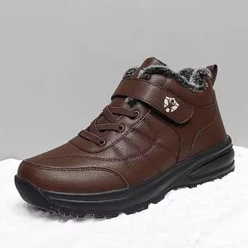 2024 winter outdoor couple cotton shoes warm thickened women s shoes platform outdoor casual shoes Northeast cotton hiking shoes women 35 чёрный
