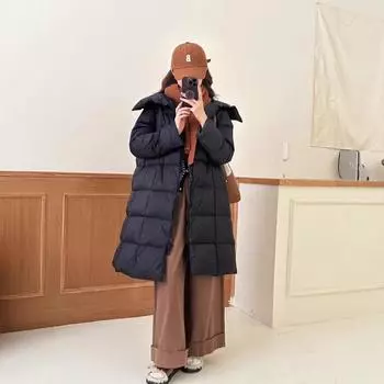 2024 winter temperament simple medium and long down jacket loose and thin white duck down thickened women s bread jacket jacket new S (within 60 kg жёлтый