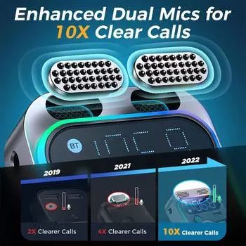 2025 Bluetooth 5.2 FM Transmitter For Car FM/AUX Bluetooth Car Adapter Car Charger Bass Boost 3 Ports Charger Bluetooth Adapter чёрный