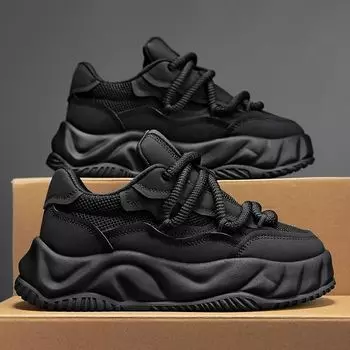 2025 Casual Breathable Bread Mesh Comfortable and Non-Slip Running Platform Increased by Sports White Shoes Men 39