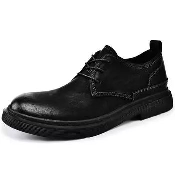 2025 foreign trade four seasons shoes men s leather shoes sewing line men s shoes lace casual shoes large size leather shoes Shoes 42