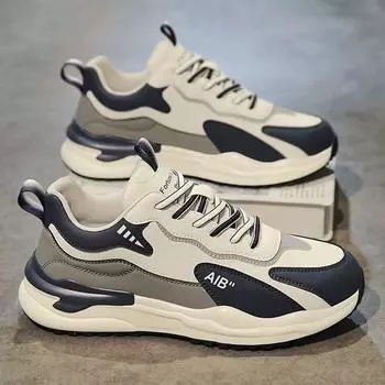 2025 Forrest Gump Men s Shoes Spring Leather Sneakers Men s Versatile Casual Shoes Running Non-slip Heightened Daddy Trendy Shoes Summer 39