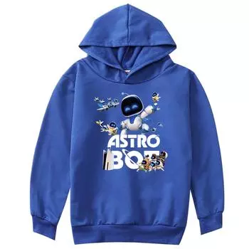 2025 Game Astro Bot Hoodie Kids Comic Clothes для подростков, пуловер для девочек, пальто с длинными рукавами для мальчиков, мягкая верхняя одежда из ткани для детей 100