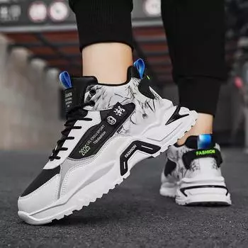 2025 Men s Casual Sports Shoes with Thick Bottom Interior Height Increase Fashion Trend Canvas Upper Material and Mesh Lining 40 чёрный