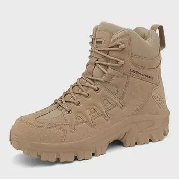 2025 Men s Mid-High Desert Hiking and Camping Boots for Outdoor Adventures 45 чёрный