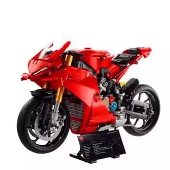 2025 MOC Технический 42202 Ducatis Panigales V4 S Мотоцикл Конструктор Модель Механическая Группа Кирпичи Игрушки Дети Мальчик Подарок