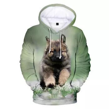 2025 New Casual Printed Diy Pet Dog 3d Hoodie Long Sleeve Men s And Women s Sportswear Super Cute Animal Pattern Street Pop M