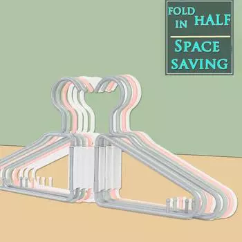 2025 NEW Fold in Half Hangers, Clothes Storage Racks For Travel, Caravans, Bathroom, Closet, Dorm, Closer to The Wall 1pc