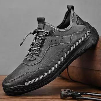 2025 new high-end leather sports shoes men s casual leather shoes popular Shoes 38