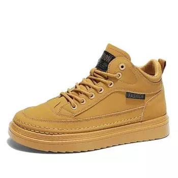 2025 new Martin boots, men s spring high-top work shoes, men s fashionable all-matching platform casual leather shoes, short boots 39