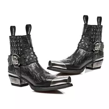 2025 New Men Popular Pointed Western Short Spanish Tide Brand Punk Rivet Leather Women Sneakers Chelsea Boots 35