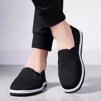 2025 new men s breathable multi-layer low-cut cloth shoes tire sole casual cloth shoes 36