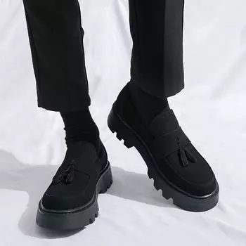 2025 new men s shoes fashion rest leather shoes 22006 leather shoes shoe size 38-45 large size leather shoes foreign trade 38 чёрный