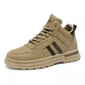 2025 new men s spring high-top frock shoes men s fashionable all-matching construction site skidproof sports casual shoes 39