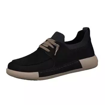 2025 new men s spring matte leather casual shoes England cowhide breathable crook clown shoes fashionable socks men s shoes 39