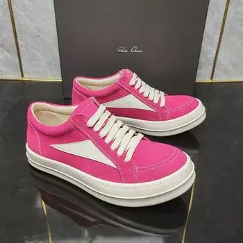 2025 new Ro shoes small triangle canvas high street rose red men s shoes Harajuku wind Joker couple height shoes 35