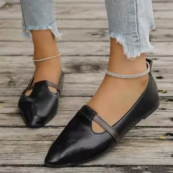2025 New Spring and Autumn Flat Single Shoes Women s Soft Bottom Spring Soft Bottom Shoes 36 бежевый