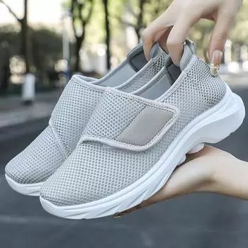 2025 New Women s Breathable Mesh Casual Shoes Summer Platform Sole Lightweight Non-Slip Comfortable Walking Sneakers for Women 36