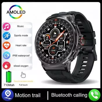 2025 Новые 1,85-дюймовые смарт-часы Ultra HD AMOLED для мужчин, GPS, Bluetooth-звонок, батарея 710 мАч, 400+ циферблатов, фитнес, спорт, фитнес-смарт-часы silicone belt чёрный
