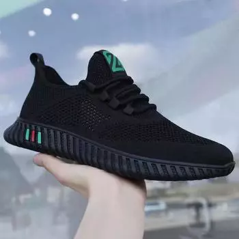 2025 spring and autumn breathable fly-woven men s shoes sports shoes trendy men s casual trendy shoes new Korean version of versatile shoes 39