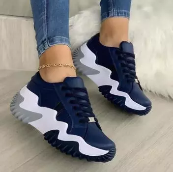 2025 spring and autumn new inner heightening platform muffin and casual lace-up shoes large size women s shoes 36 белый
