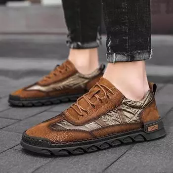 2025 spring and autumn new men s shoes British style retro fashion casual shoes fashion sports shoes large size Shoes 38