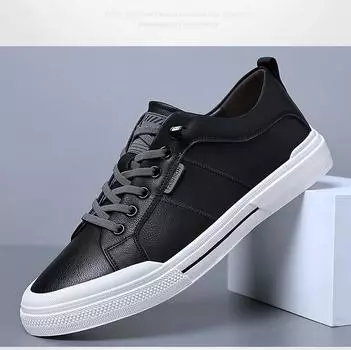 2025 spring Doudou shoes men s tide white shoes one pedal Korean version of lazy loafers soft-soled leather casual leather shoes 38